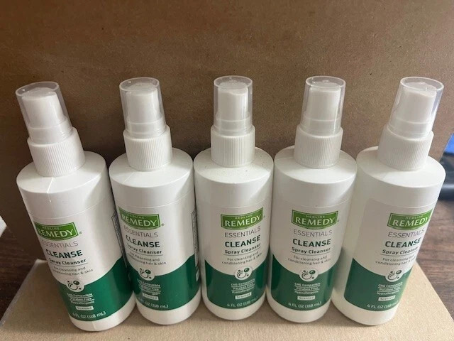 (5) Medline Remedy Essentials CLEANSE SCENTED Spray Cleanser 4 fl oz