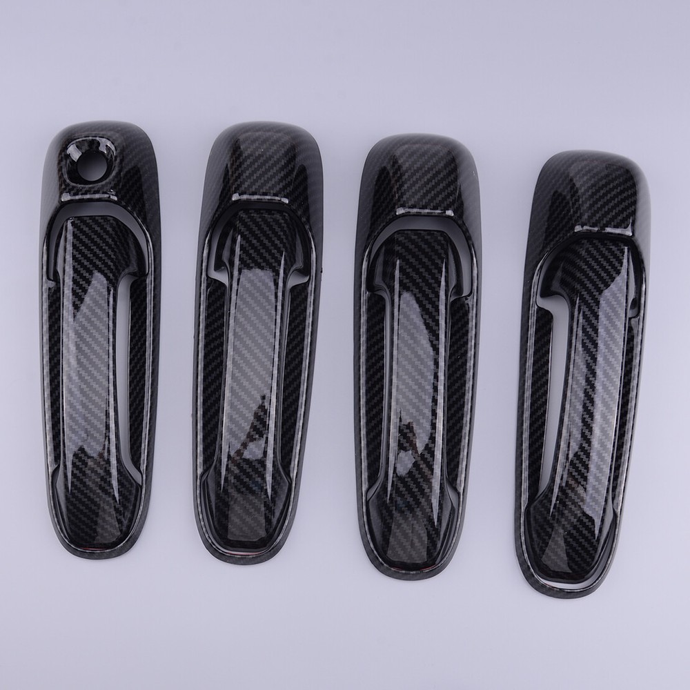 8x Carbon Fiber Black Door Handle Cover fit for Jeep Grand Cherokee WJ 2002-2008