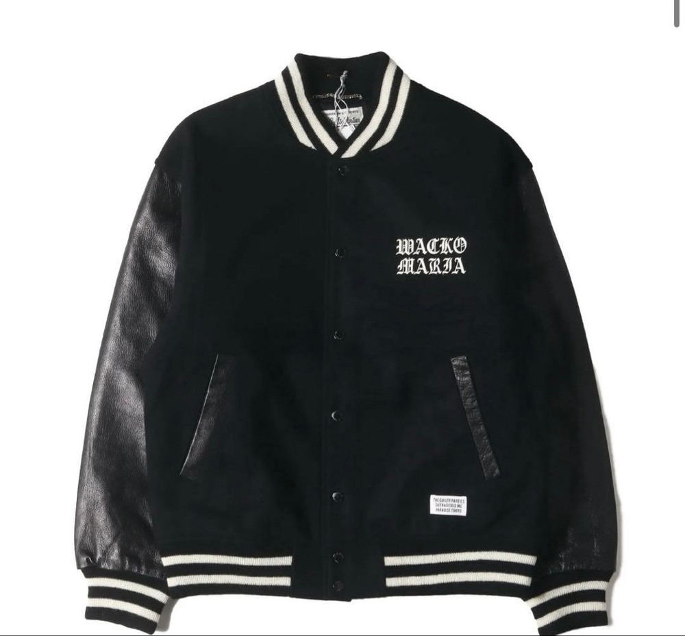 WACKO MARIA 23AWLEATHER VARSITY JACKET