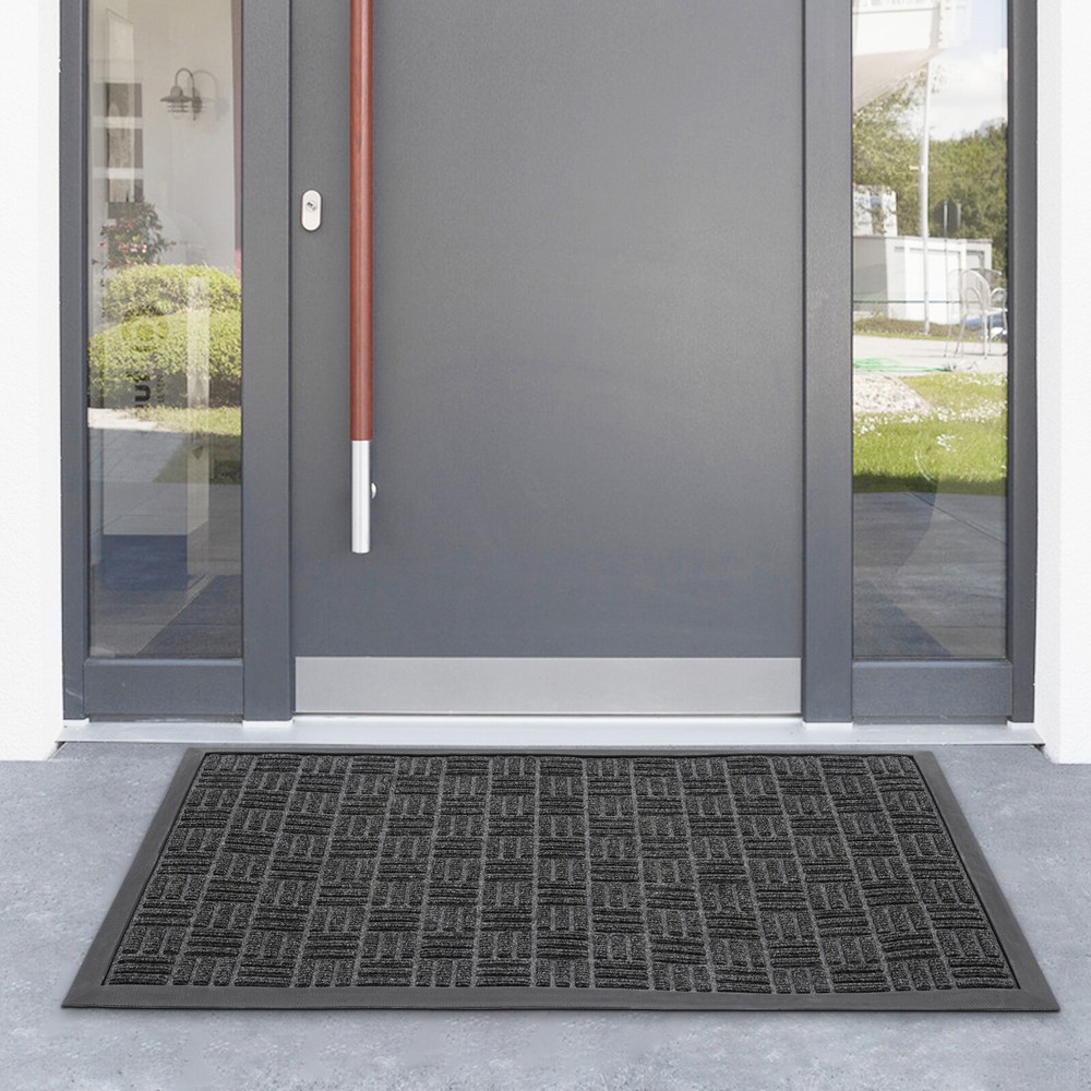 60*90CM Gray Front Door Mat, Outside Entrance Doormat, Door Mat for Entryway