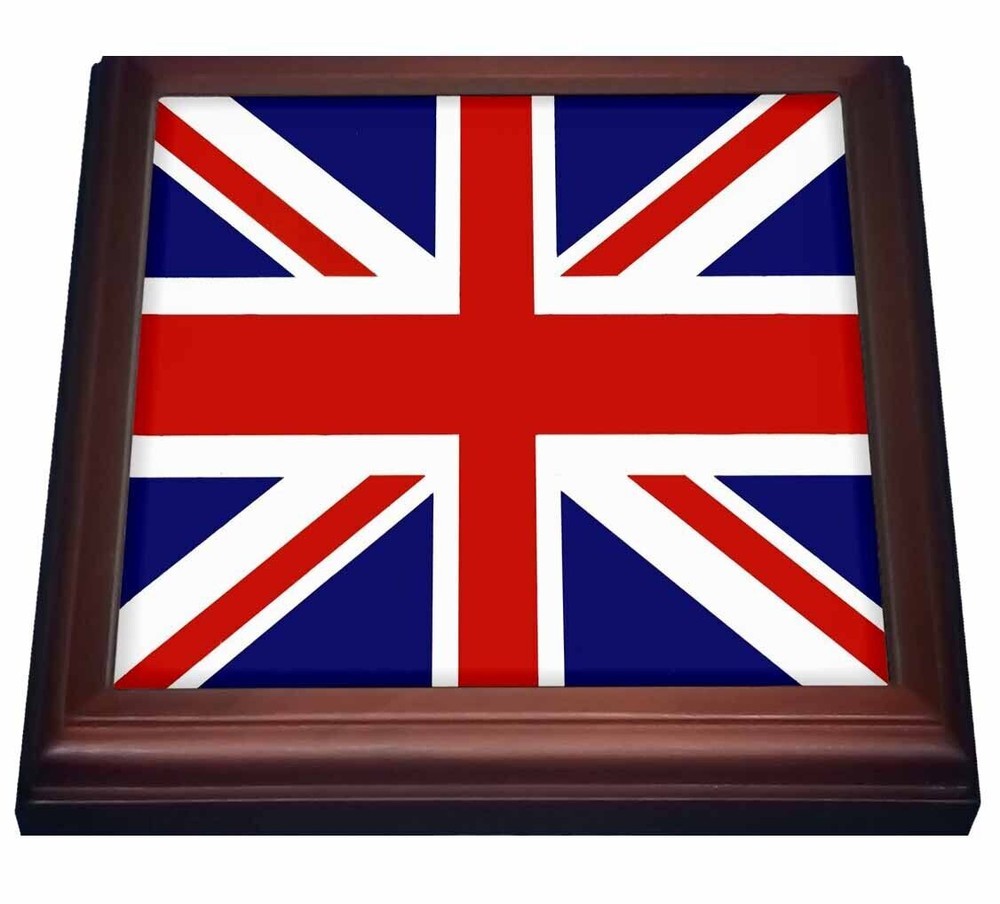 3dRose Union Jack Old British Naval Flag 8x8 Trivet with 6x6 ceramic tile