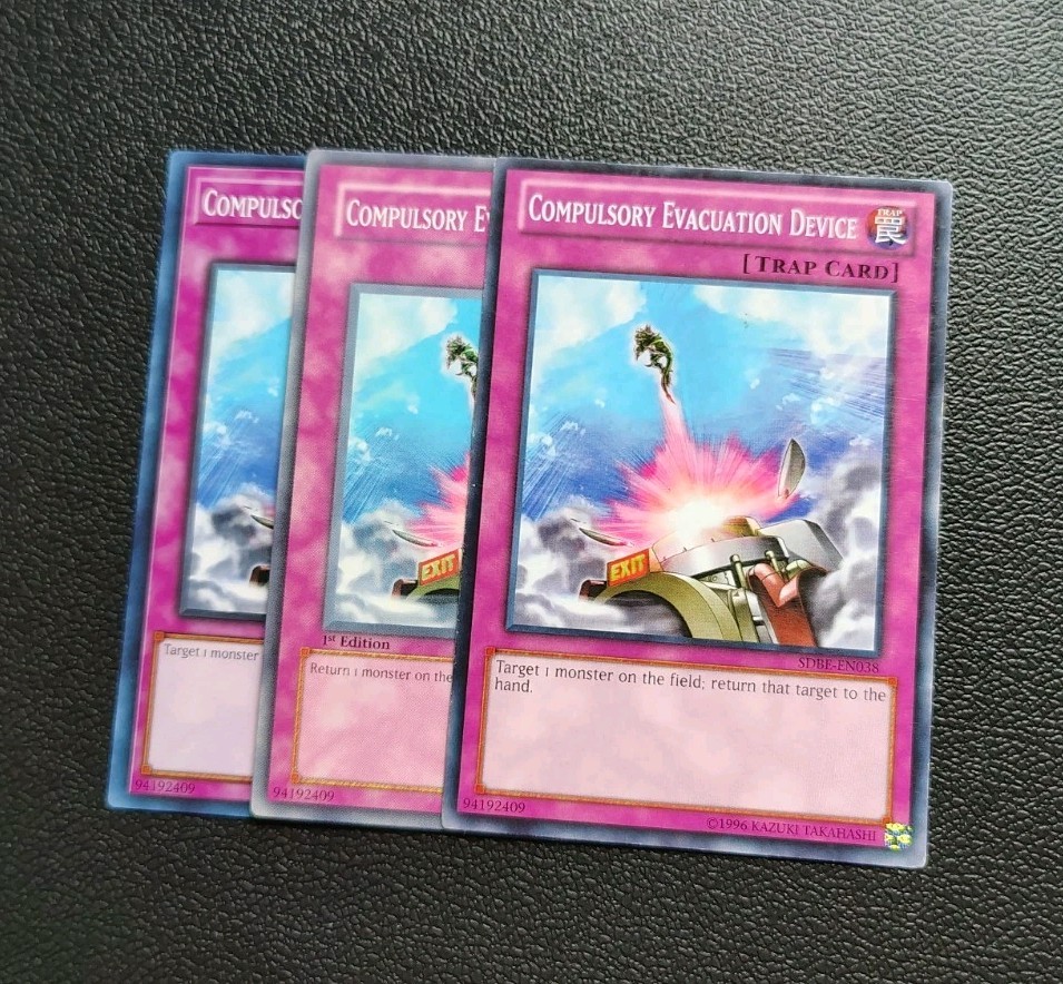 Yu-Gi-Oh Compulsory Evacuation Device Playset of 3 Cards