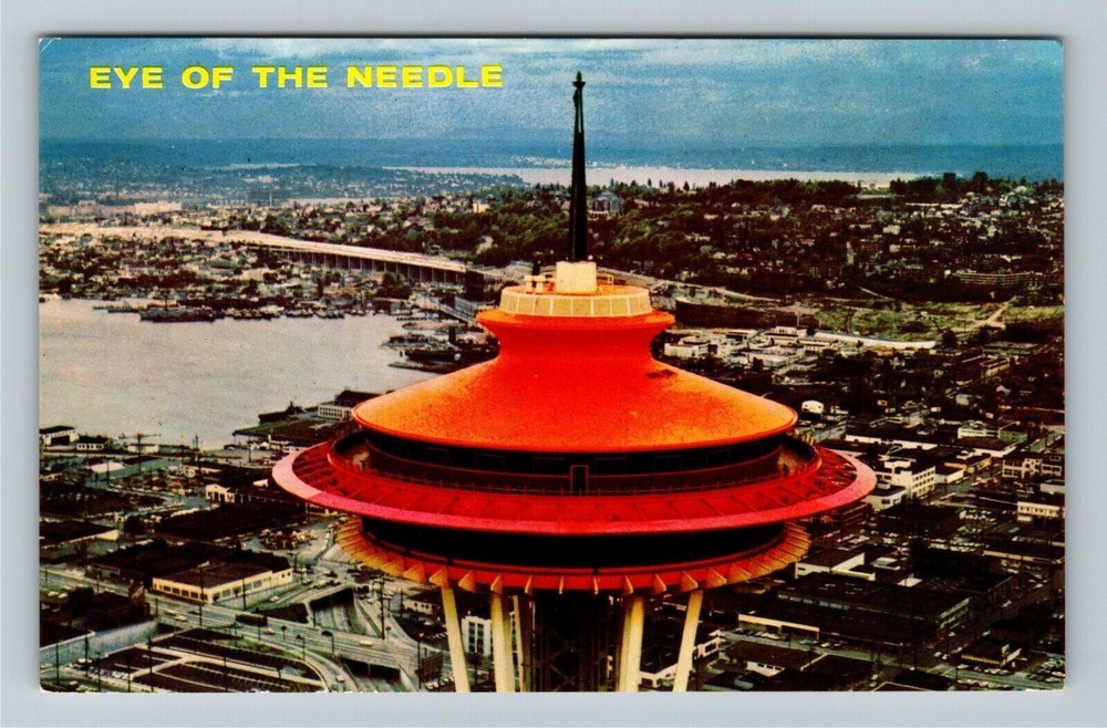 Seattle, WA-Washington, Eye The Space Needle, Vintage Postcard