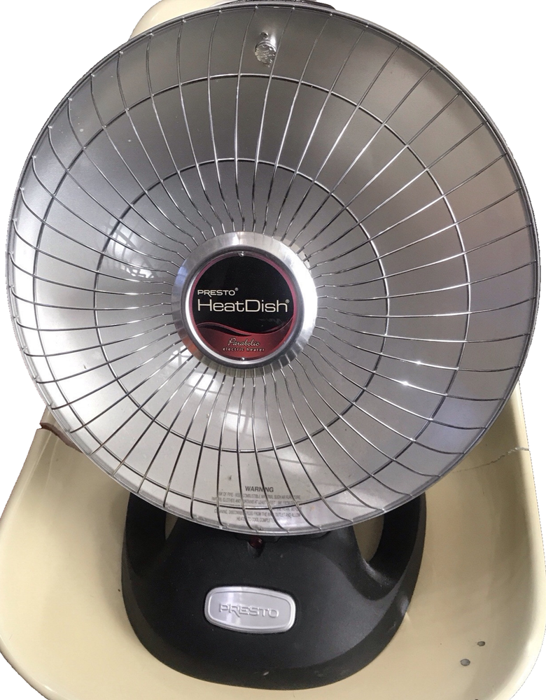 Presto Tilt Parabolic Electric Heater Black 1000W 3 Settings Model #0792801