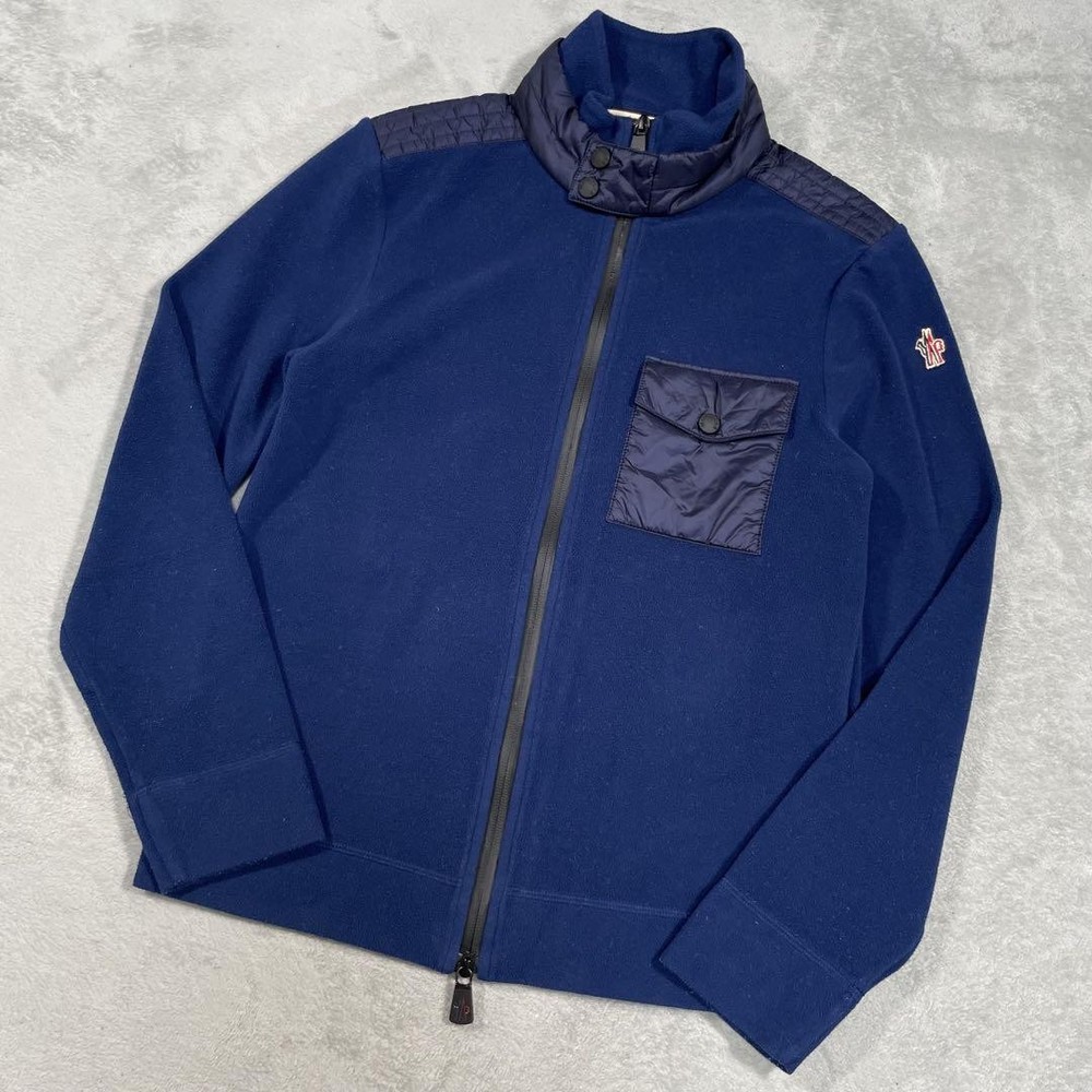 Moncler Grenoble Navy Fleece Jacket for Men