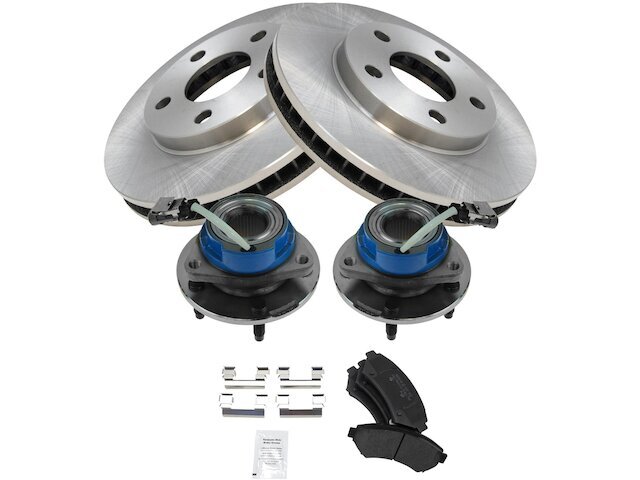 Front Brake Pad and Rotor and Wheel Hub Kit fits Intrigue 1998-2002 57PDKT