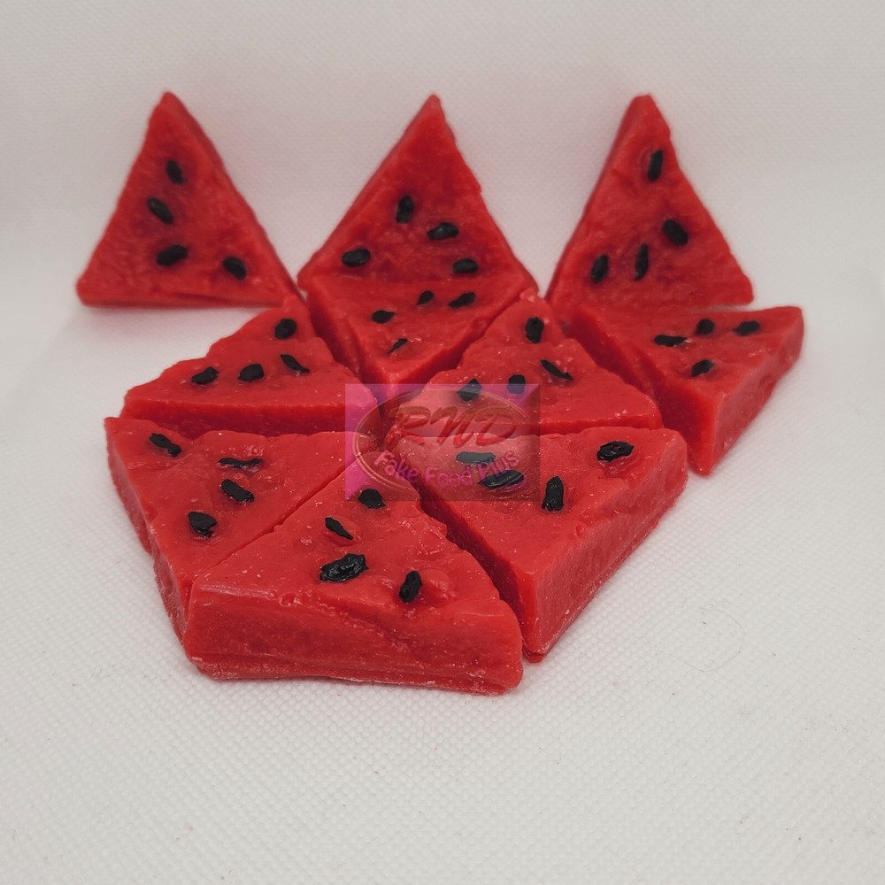 Watermelon Triangles, Wax, Fake Food, Props, 10 Piece Lot, Now Scented
