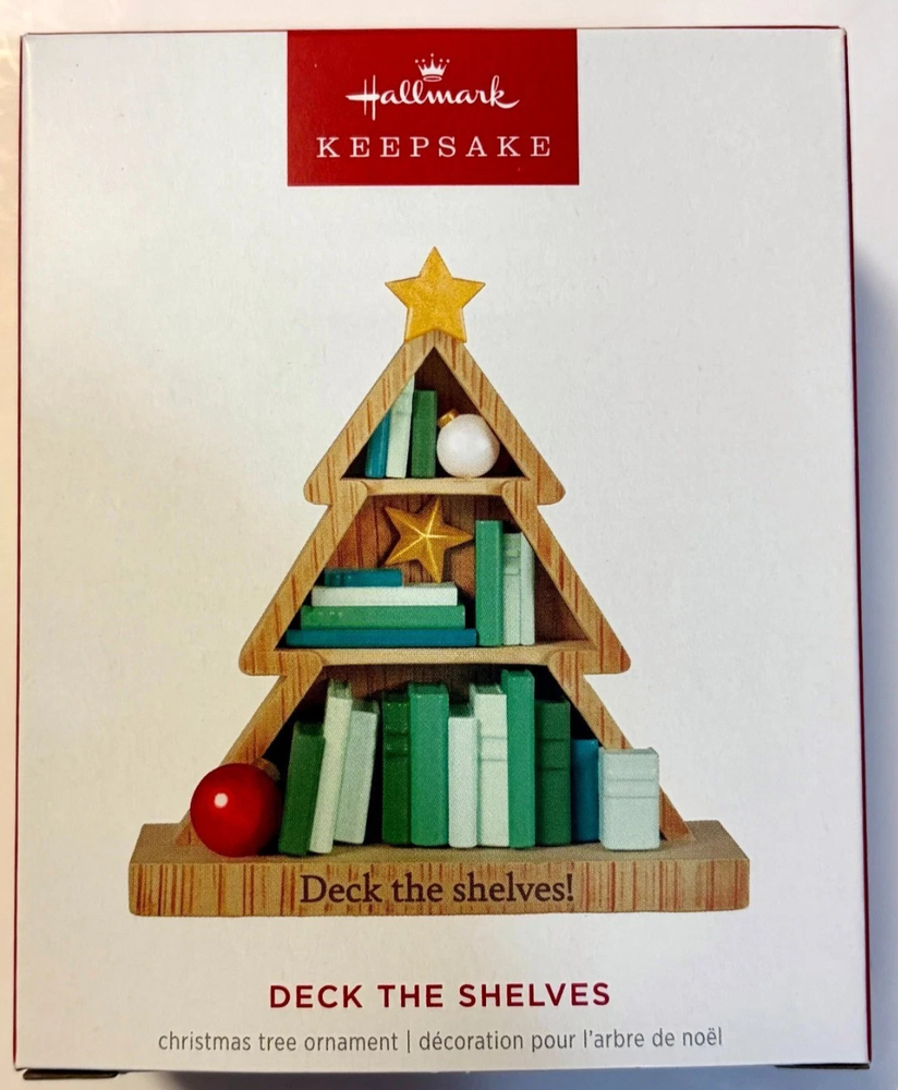 SOLD OUT!! 2025 Hallmark Keepsake Ornament ~ Deck the Shelves ~ Books Librarian