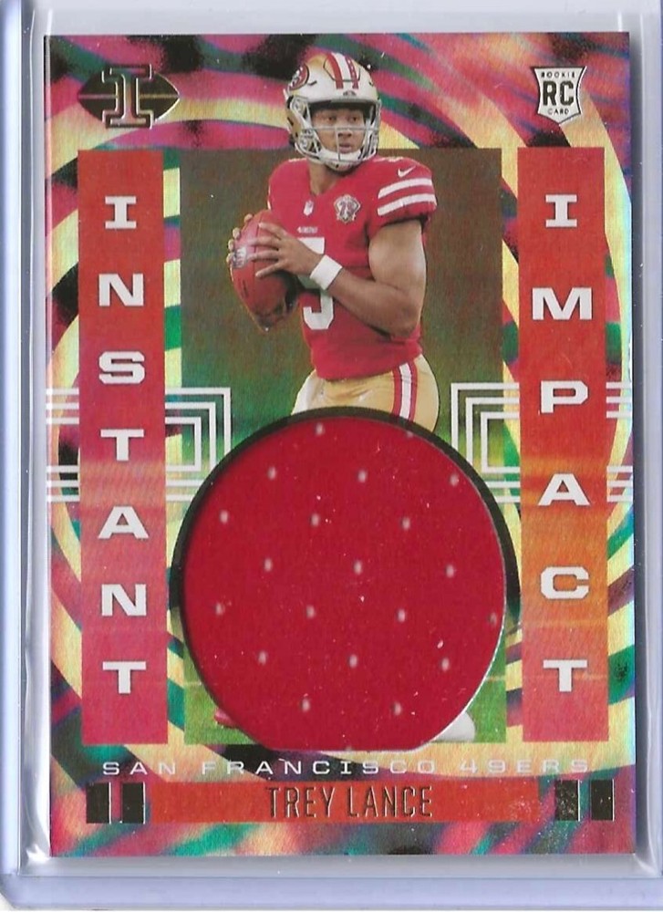 Trey Lance 2021 Illusions Instant Impact Rookie Patch Card #II-TRL 49ers