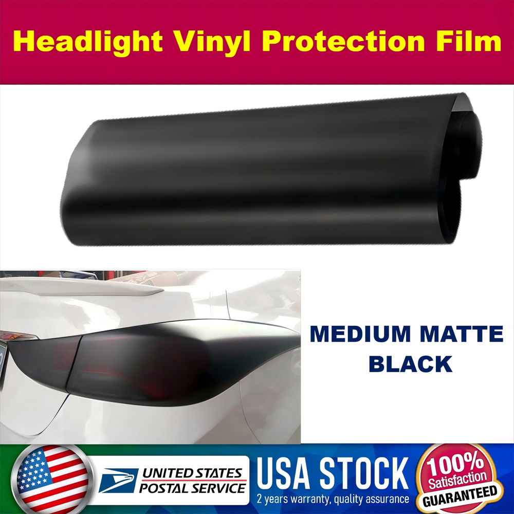 1.9-5.8sqft Vinyl Film Tint Car Headlight Taillight Fog Wrap Sticker Decal