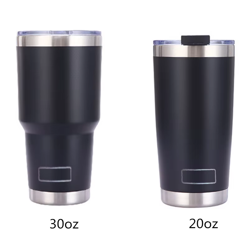 30 oz & 20 oz Stainless Steel Tumblers with Straw Lids for Travel & Beer