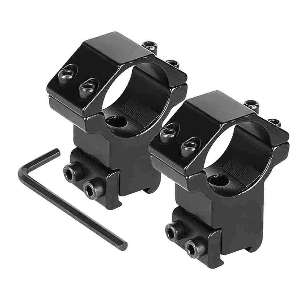 Rifle Scope Mount 1 Pair 11mm 3/8inch Dovetail 25mm 1 inch Ring High Profile CNC