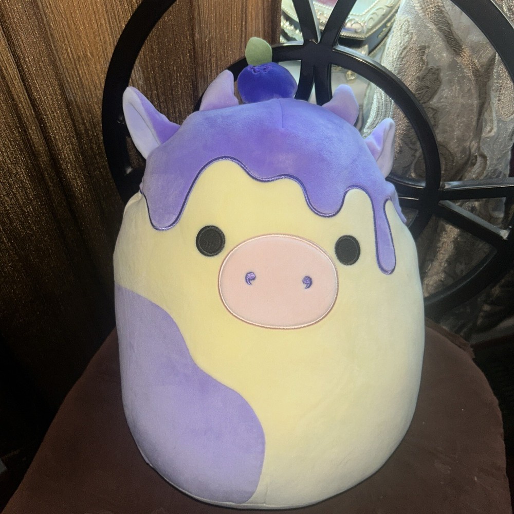 Squishmallows Benito The Blueberry Cow 12-Inch Plush Toy