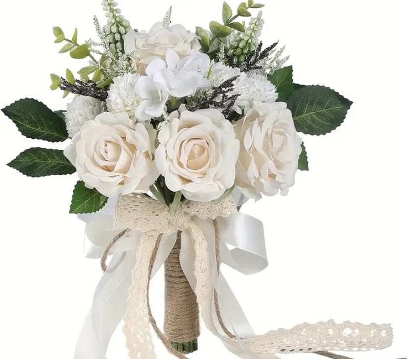 Floral Bouquet Faux Flowers, New, Bride, Bridesmaids