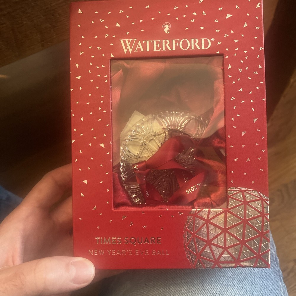 Waterford TIMES SQUARE New Years Ball Disk Ornament Gift Of Fortitude 2015 Rare-image