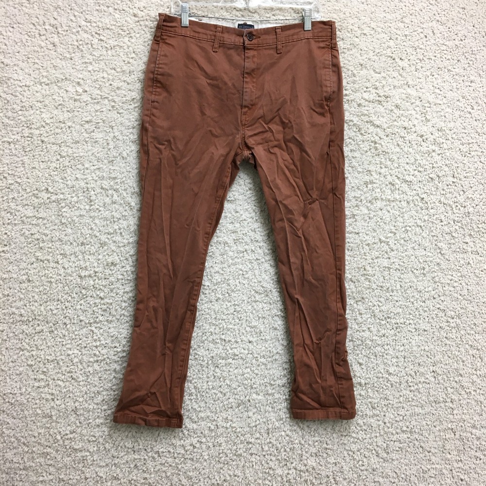 Levis Strauss & Co Pants 34x30 Mens Brown Chino Straight Leg Trousers Modern Fit