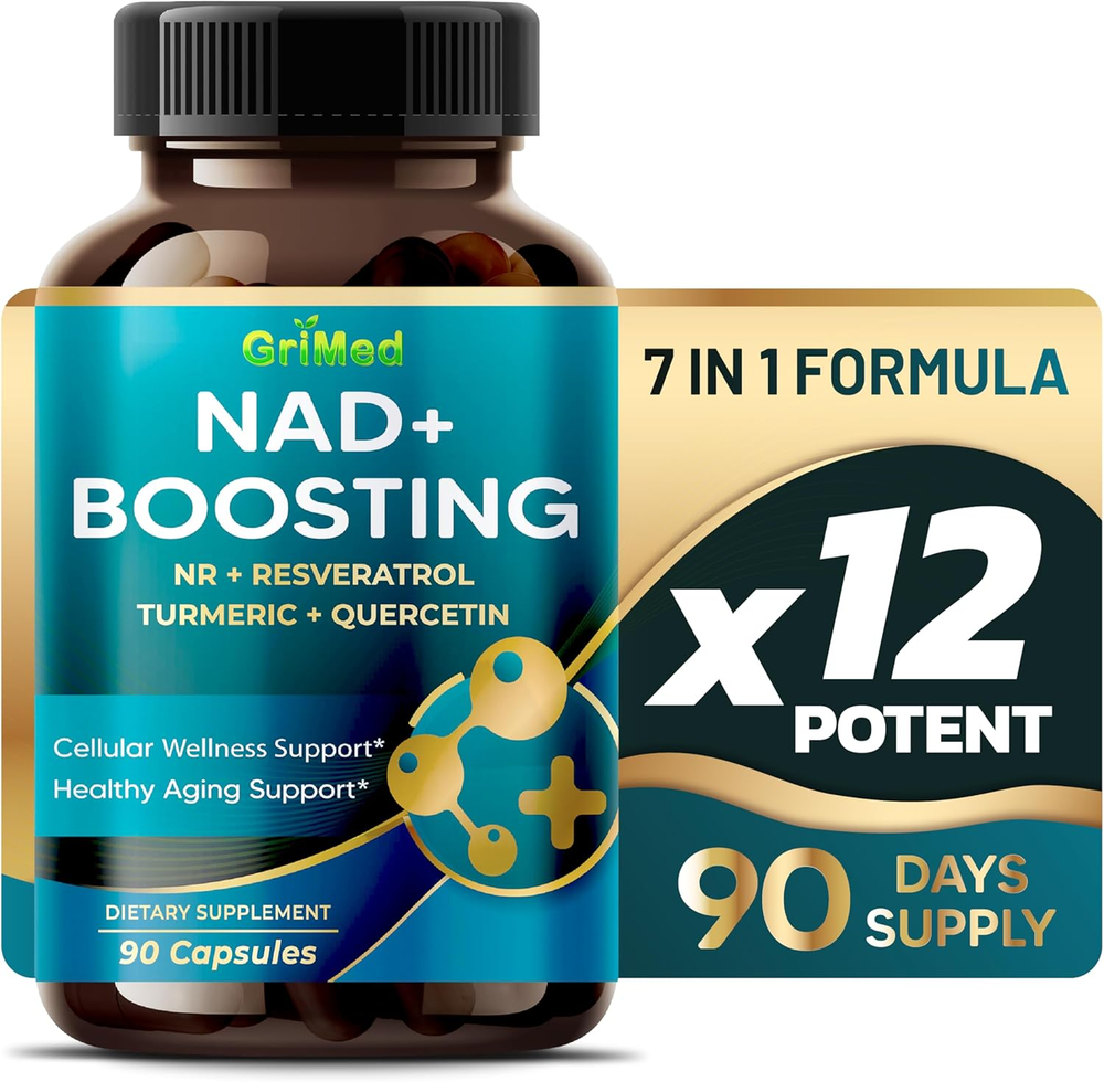 NAD+ Boosting Supplement 16,550 Mg NR with Resveratrol Turmeric Quercetin US
