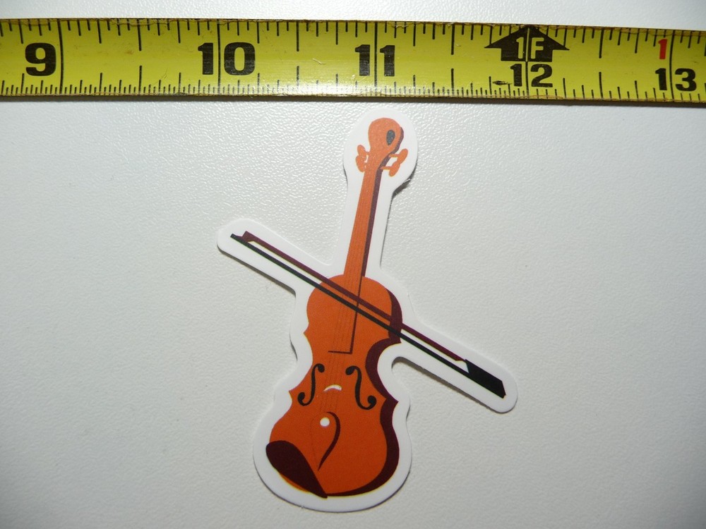 VIOLIN FIDDLE FAN MUSIC DECAL STICKER BAND CONCERT HALL MUSICAL