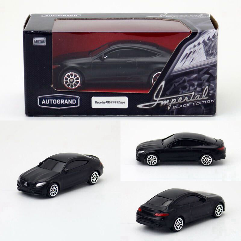 1:64 AMG C63 S Model Car Diecast Toy Cars Miniature Vehicle Toys Matte Black