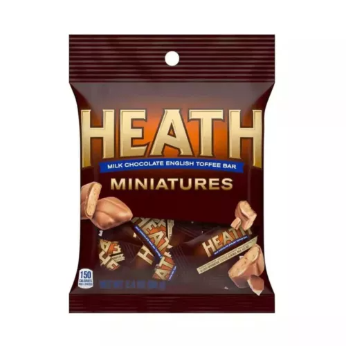 Hershey 1 Bag Heath Miniatures Candy Bars - Milk Chocolate English Toffee Can...
