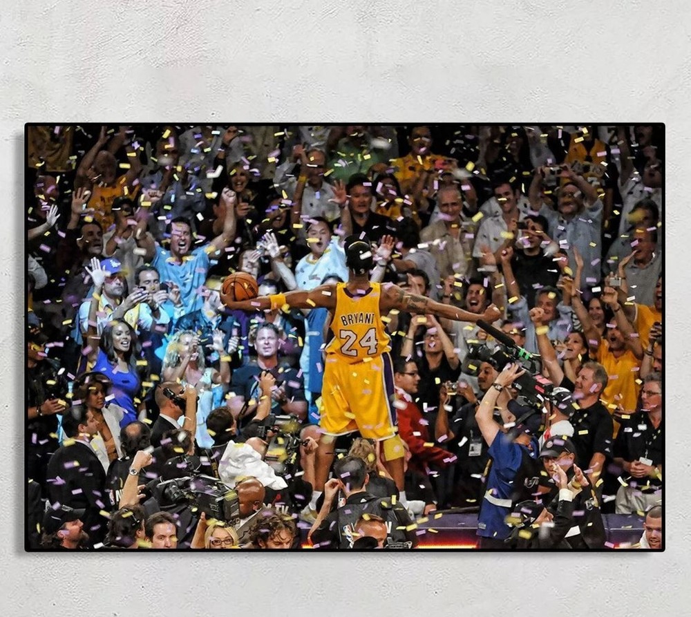 Kobe Bryant Championships Poster Basketball NBA Poster No Frame