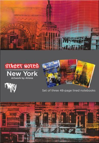 New York Street Notes Set - 3 Pack 48-Page Lined Notebooks by Avone
