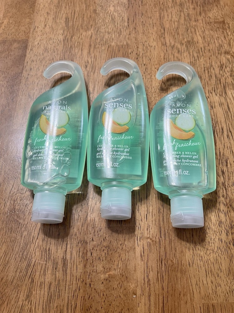 Avon Senses Cucumber Melon Hydrating Shower Gel Lot of 3 Sealed