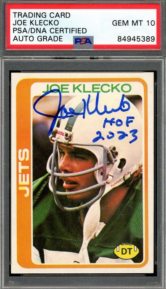 Joe Klecko Gem Mint 10 PSA DNA Signed 1978 Topps Rookie Autograph
