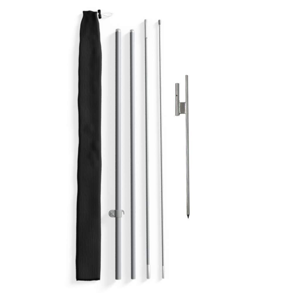 Basic Medium Feather Flag Pole Set – Swooper Flag Pole Set Includes (4) Pole ...