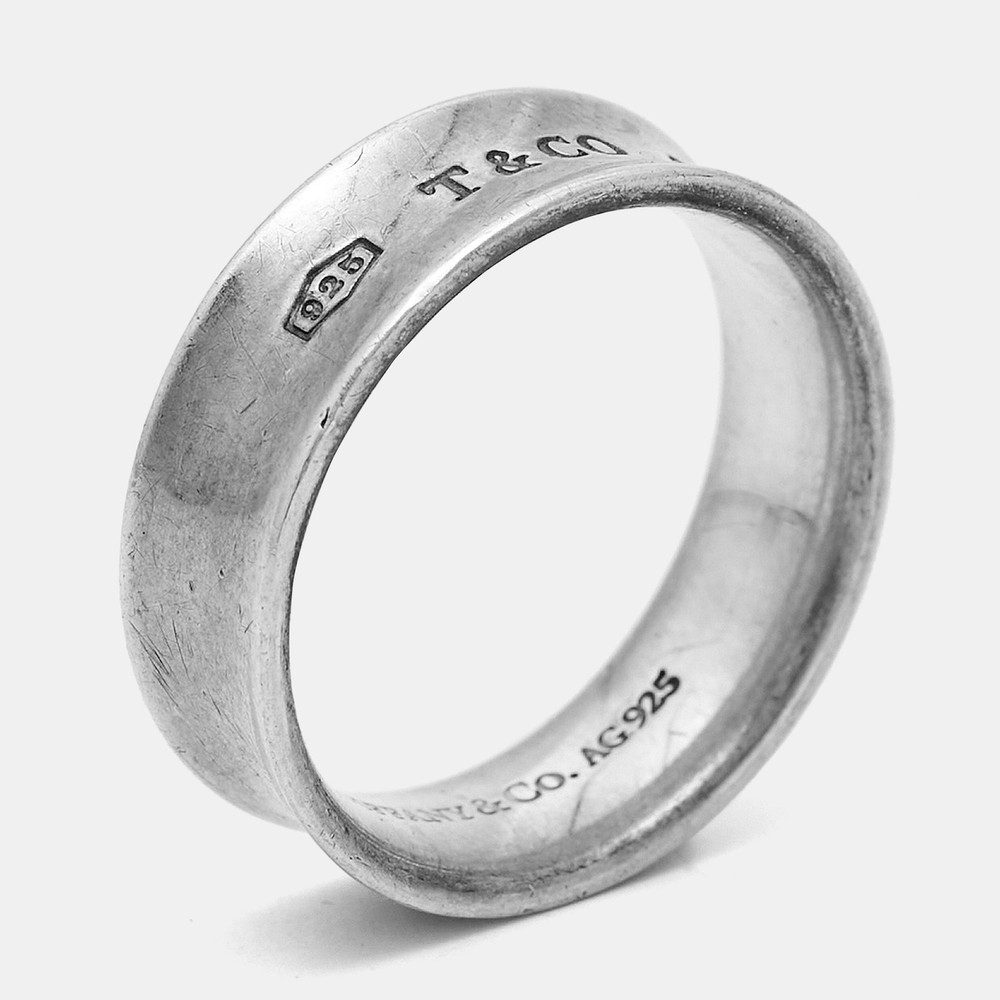 Tiffany & Co 1837 Sterling Silver Band Ring Size 58