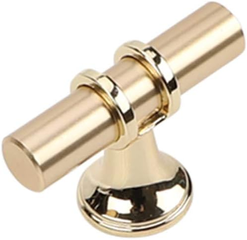 316-7646AQ Solid Gold Cabinet Hardware Euro Style Bar Handle Pull - Single Hole,