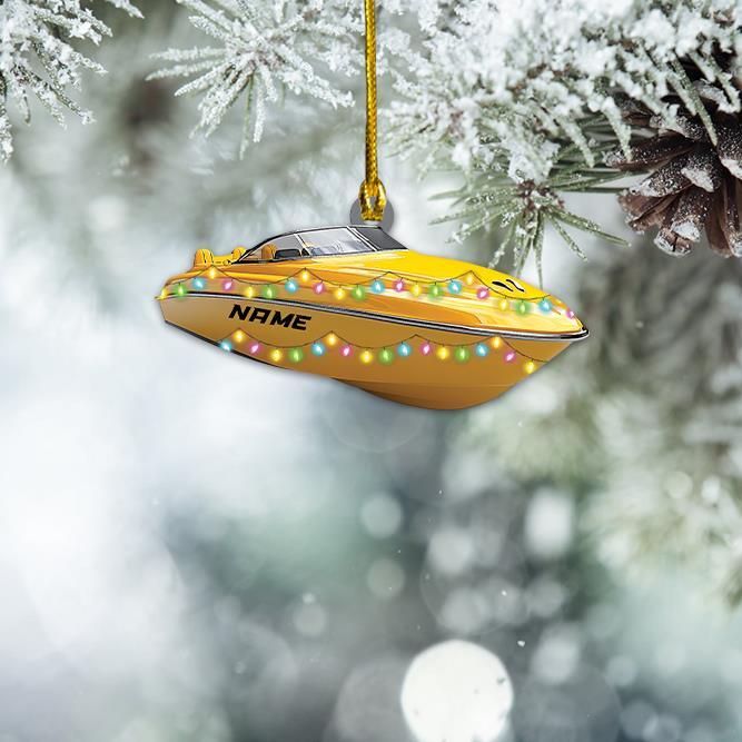Speed Boat Christmas Ornament  Speedboat Christmas Ornament  Yacht Ornament Gift