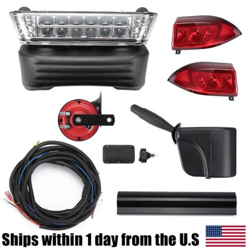 New 08 LED Headlight & Tail Light Kit For Club Car Precedent Golf Cart Light Kit