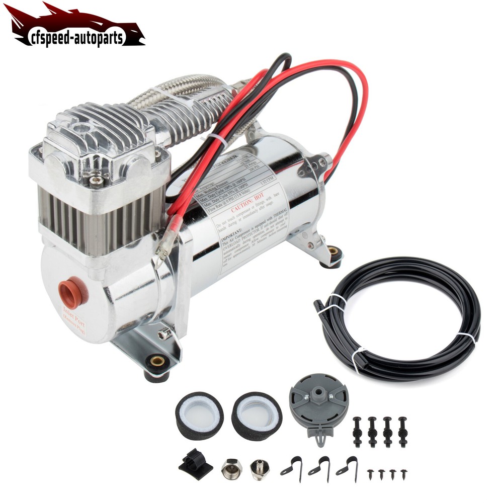200PSI 12V Train Horn Air Compressor Kit with Permanent Magnetic Motor