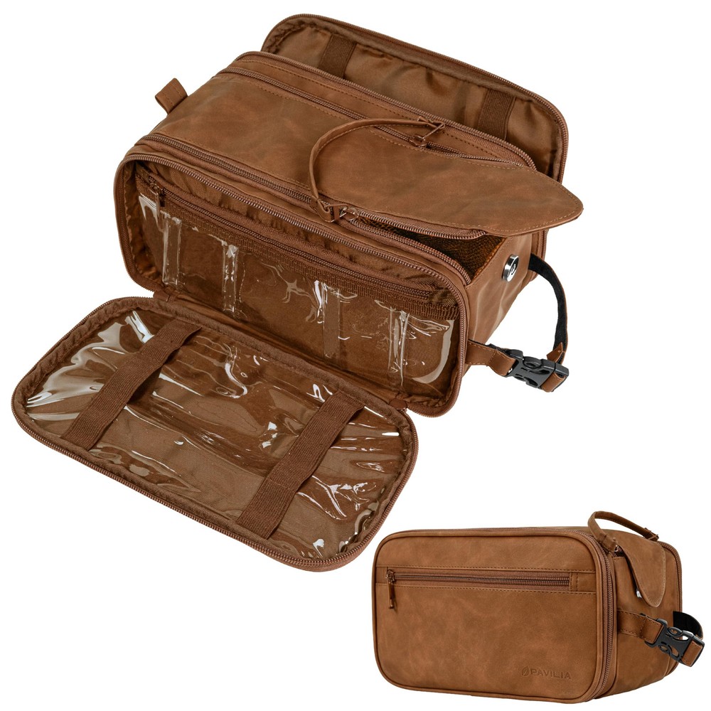 Large Durable Toiletry Bag for Men and Women - Travel Toiletries Organizer Case