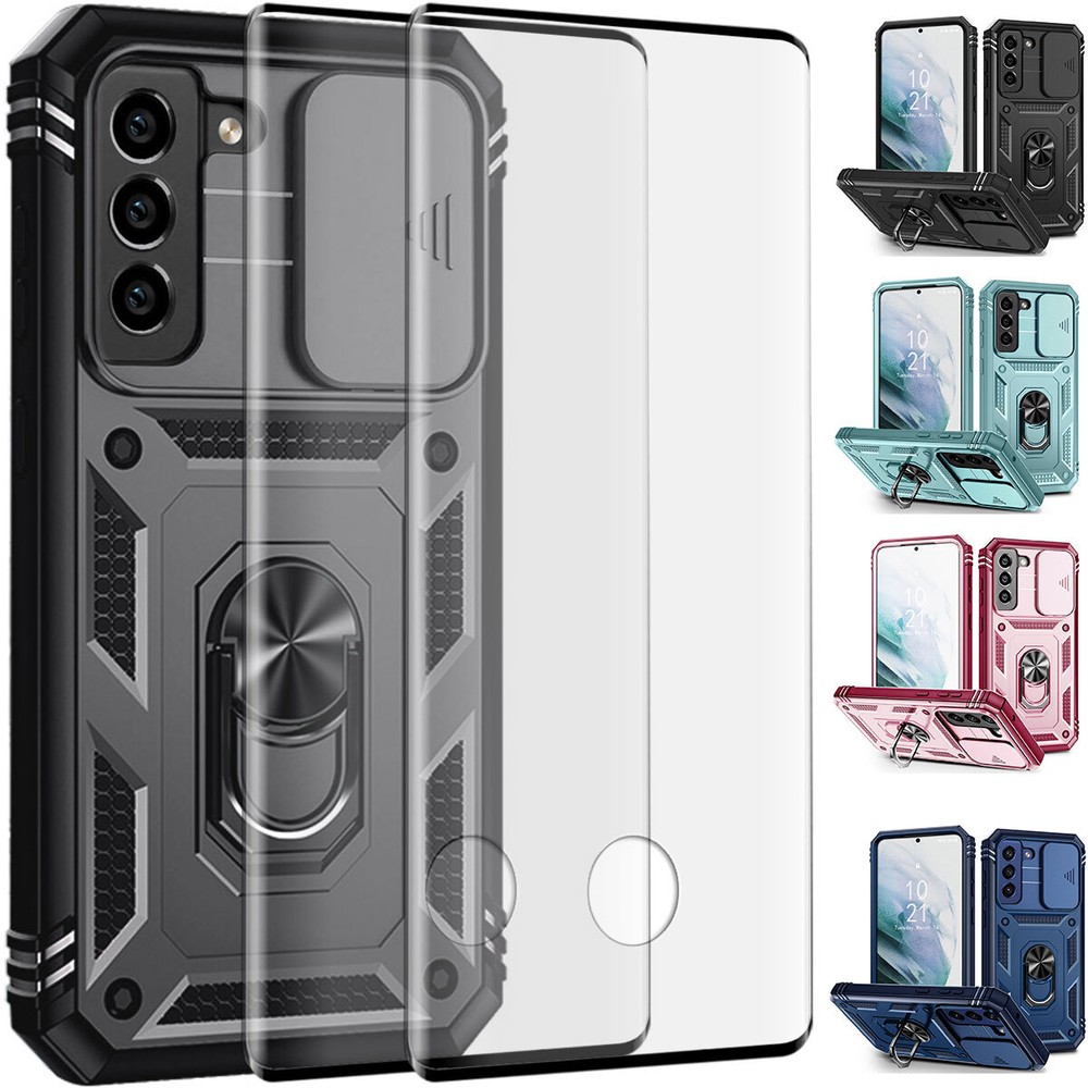 Rugged Case Camera Lens Cover Tempered Glass For Samsung Galaxy S21 Ultra/FE 5G