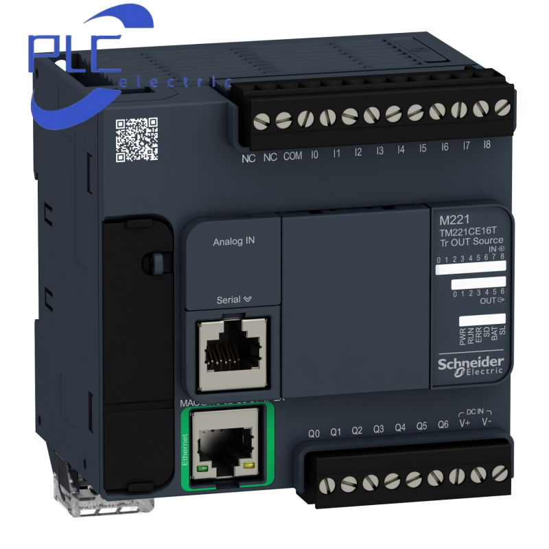 TM221CE16T 1PCS New Schneider logic controller, Modicon M221, 16 IO, 9 DI, 7 DO