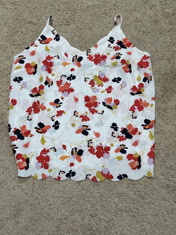 Halogen Womens Shirt Size Medium Multicolor Floral Print Strappy Flowy