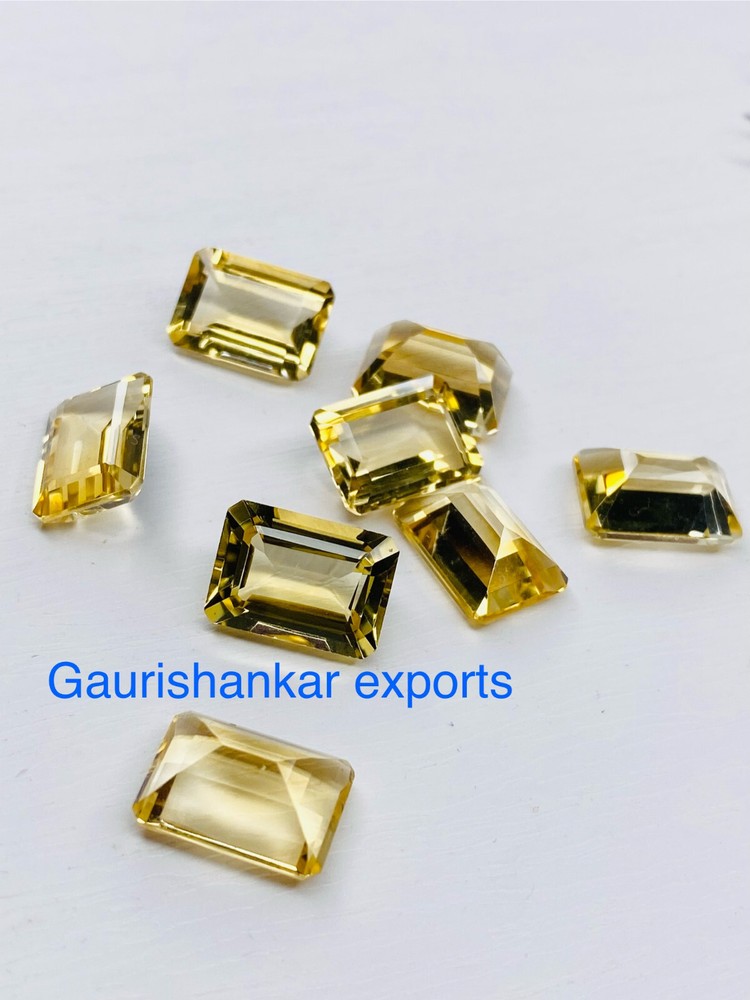 Natural Citrine Faceted Octagon Loose Gemstone 6x4mm to 14x10mm A DG