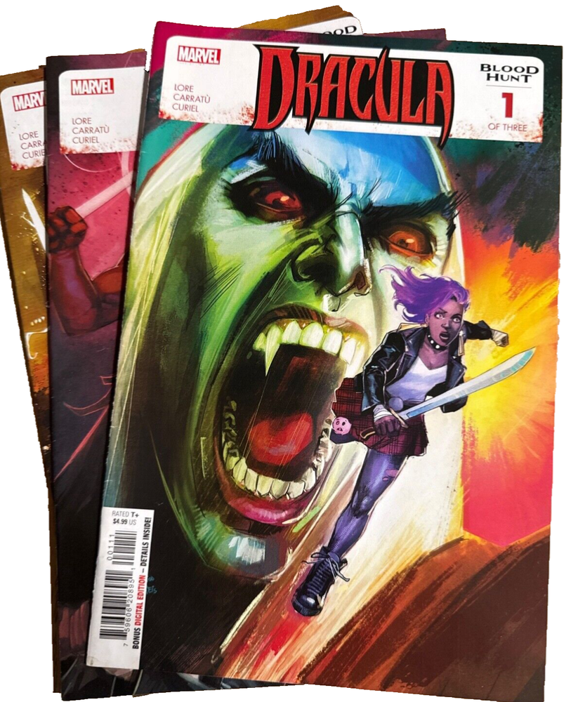 Marvel Dracula Blood Hunt Lot of 4 Comics Dark Tomb of Dracula What If