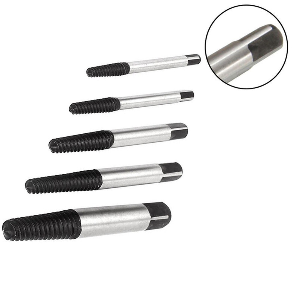5Pcs/Set Damaged Screw Extractor Easy Out Set Bolt Stud Remover Tools Kit DIY B