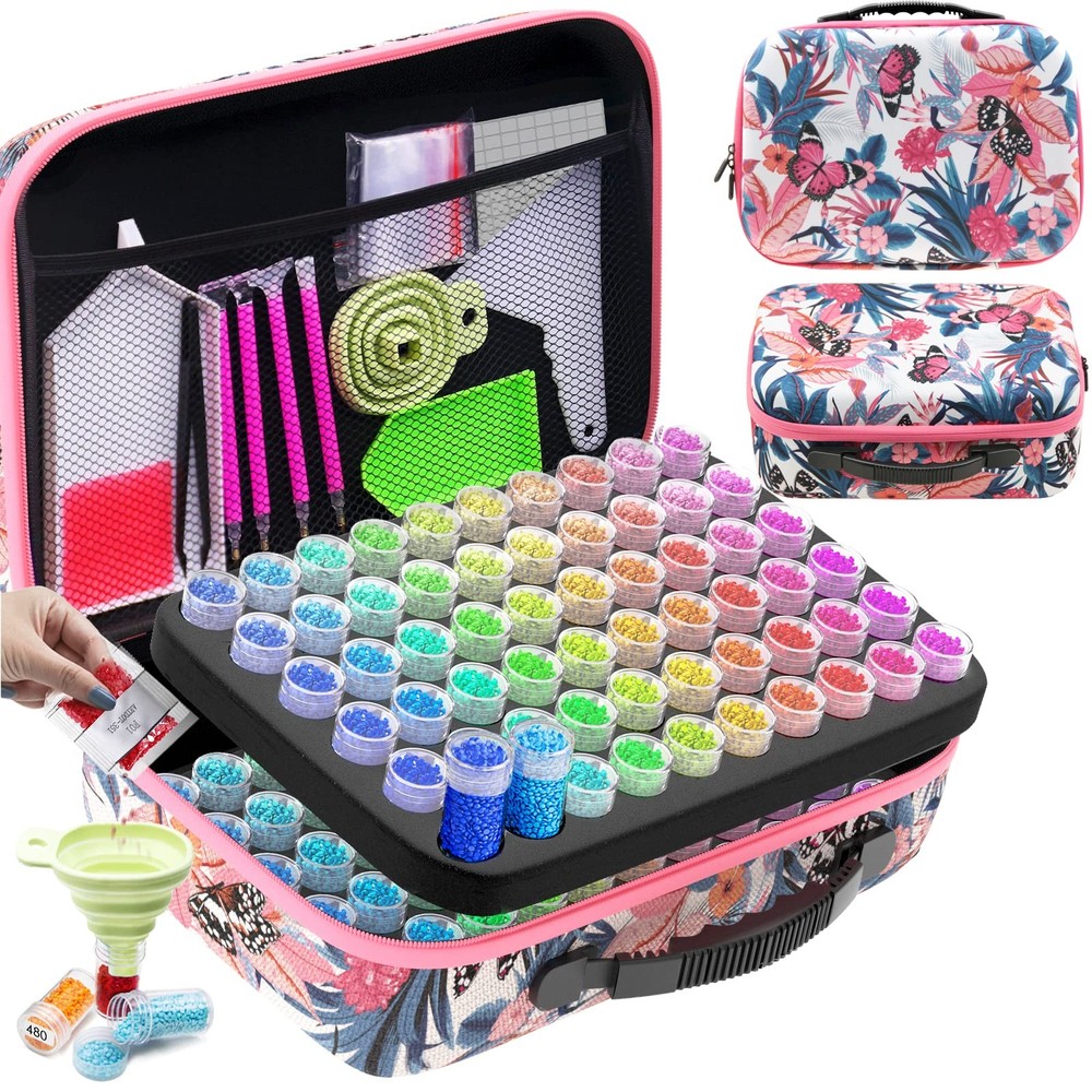 ARTDOT 120-Slot Diamond Painting Storage Container for Art Accessories