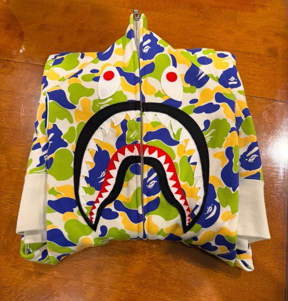 BAPE Store New Jersey Separate Shark Full Zip Hoodie Size L