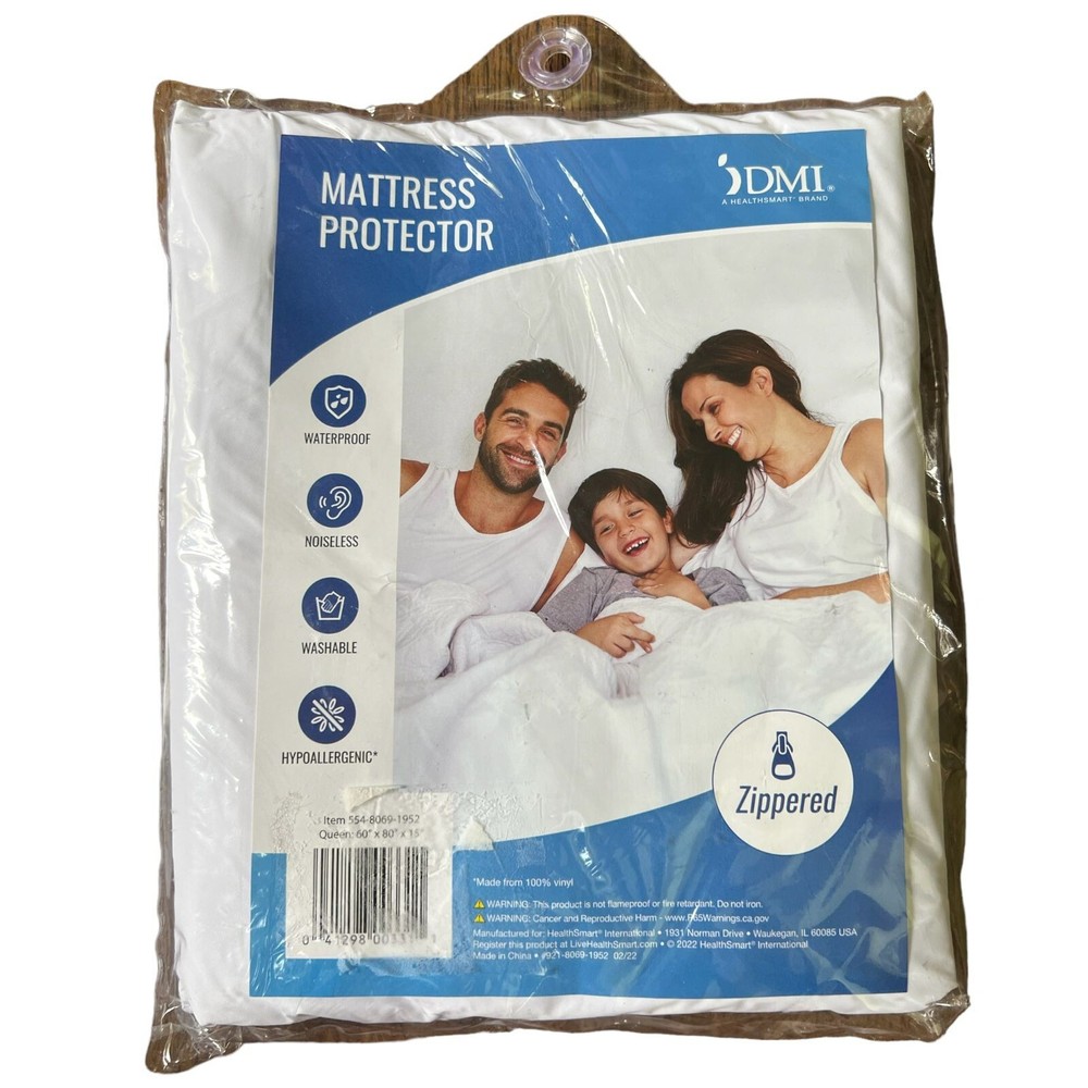 DMI Waterproof Mattress Protector, Washable, Hypoallergenic, Zippered Fit