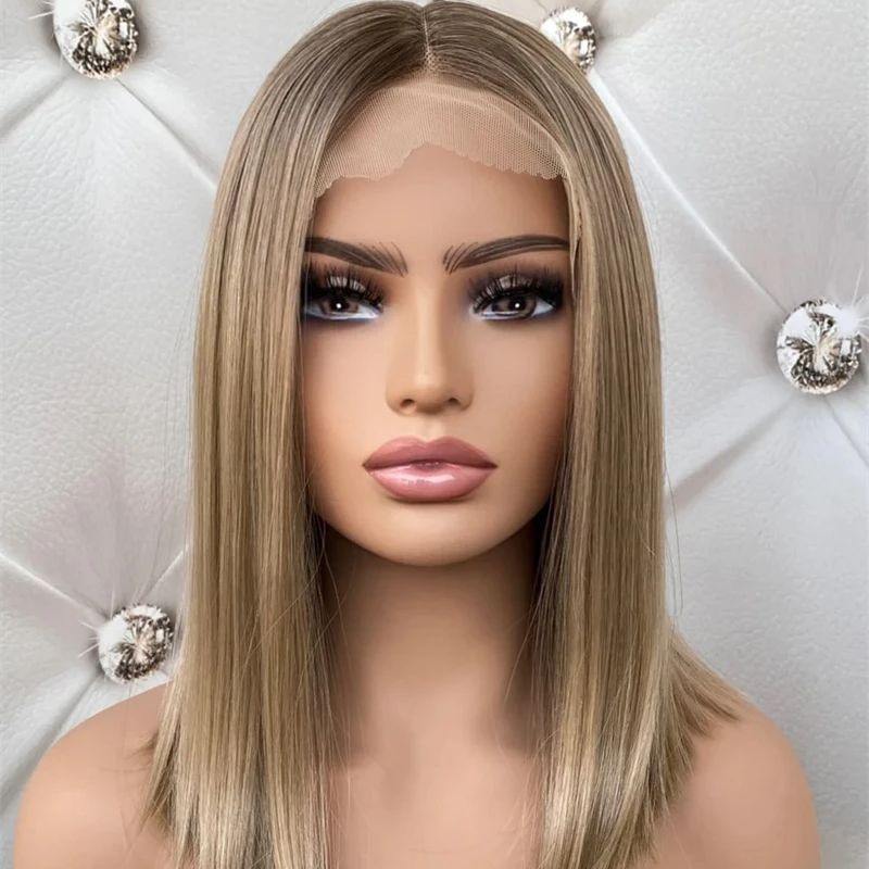 13x4 Ombre Blonde Brown 13x4 Lace Front Wig 100% Human Hair Wig