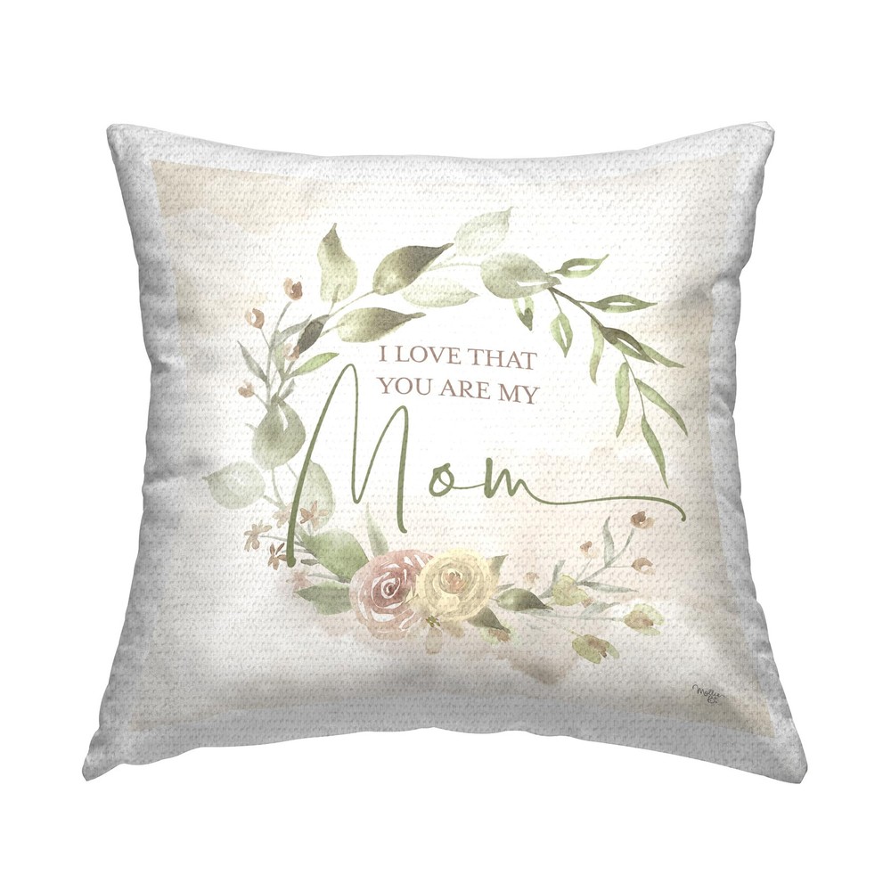 Unique Off-White 18x18 Outdoor Mother's Day Appreciation Printed Pillow