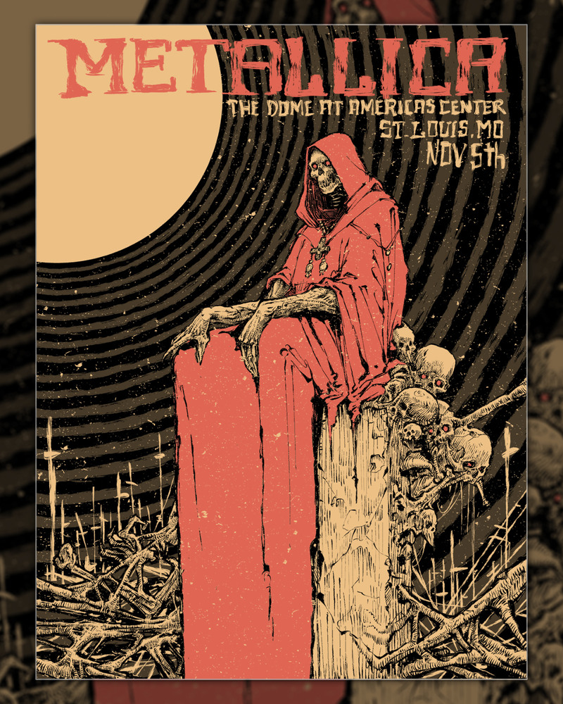 Metallica ST.Louis Tour Poster 18x24 inch Free Shipping