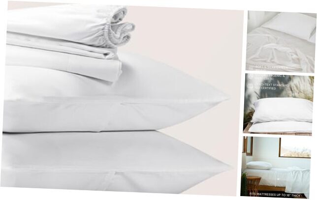 Lyocell Sheet Set - Breathable Cooling Sheet Set, Soft Queen Bright White