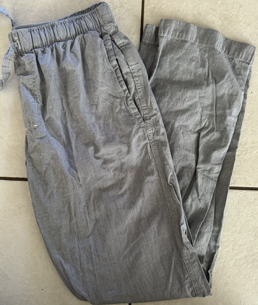 Gap Men’s Lounge Pajama Pants Pj’s Blue White Pin Stripes Size SMALL 30-31