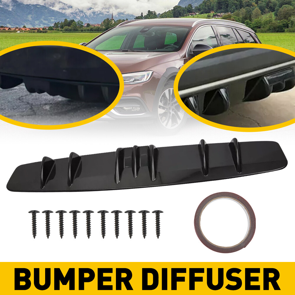 For Mercedes Benz C250 C300 GlossBlack Rear Lip Bumper Valance DiffuserSpoiler